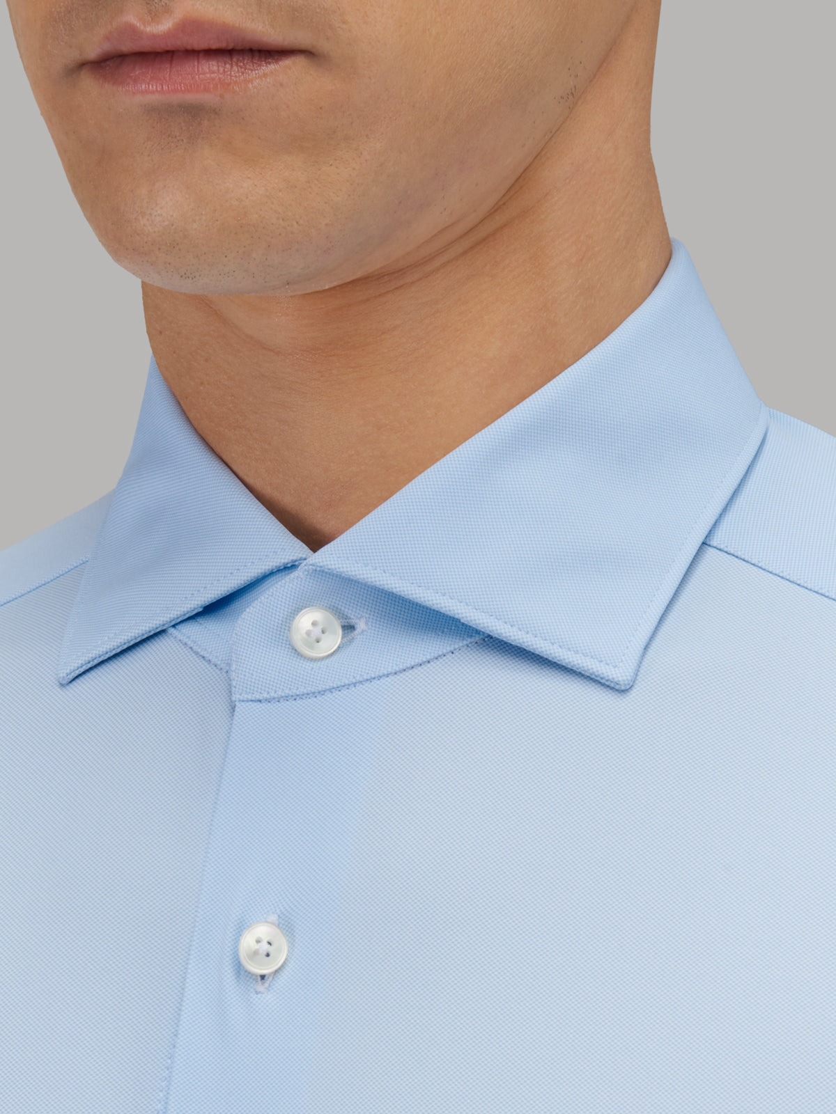 Active Shirt Slim Fit Sky Blue – detalj