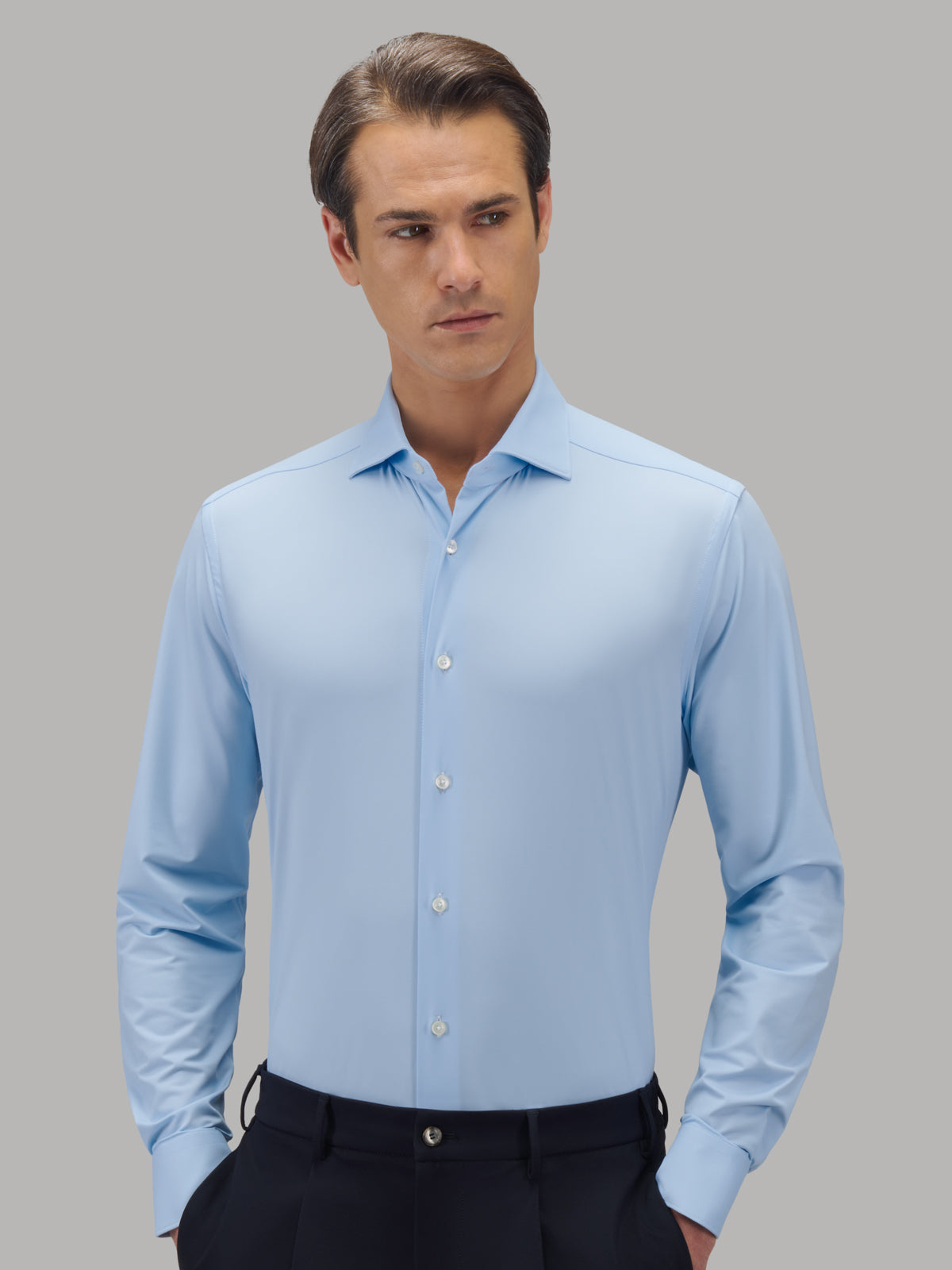 Active Shirt Slim Fit Sky Blue – side