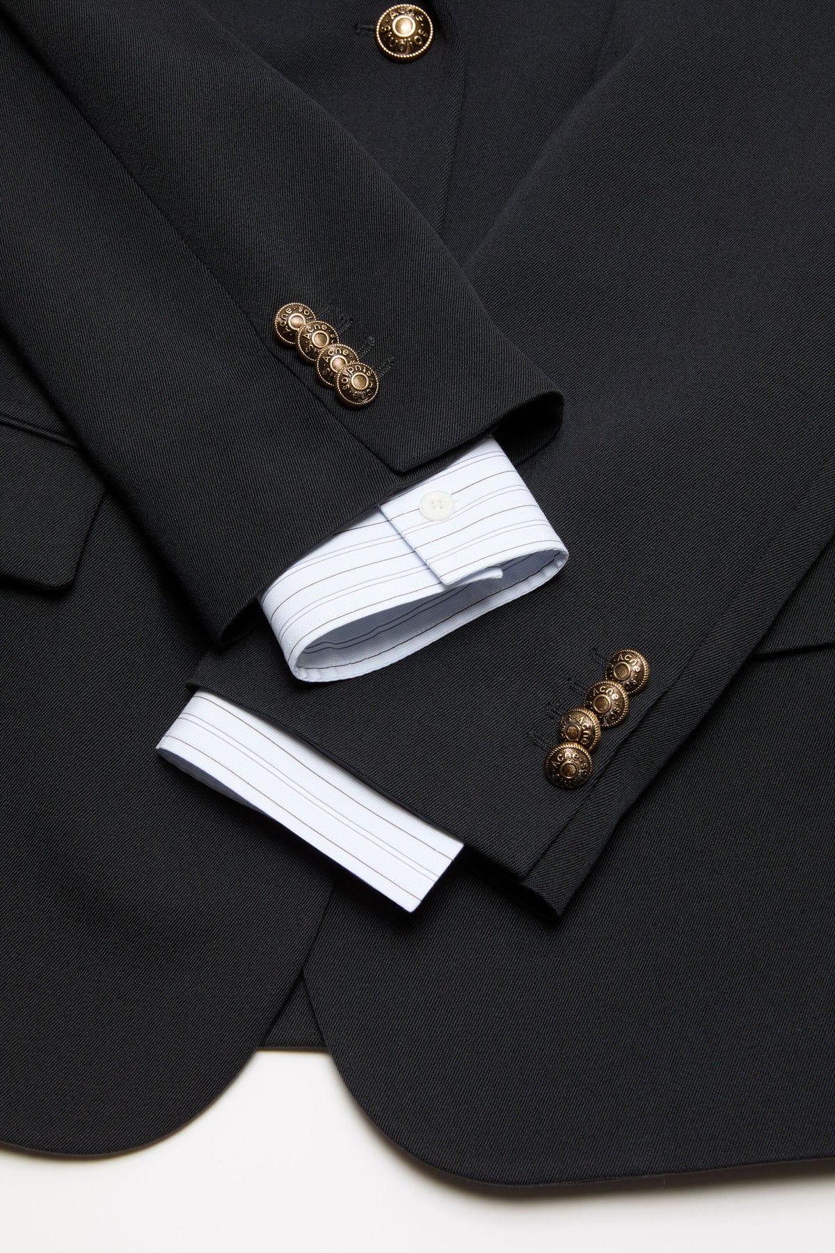 Layered wool suit jacket Navy blue detalj
