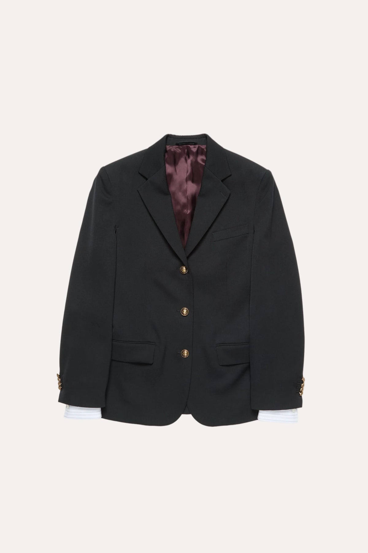 Layered wool suit jacket Navy blue