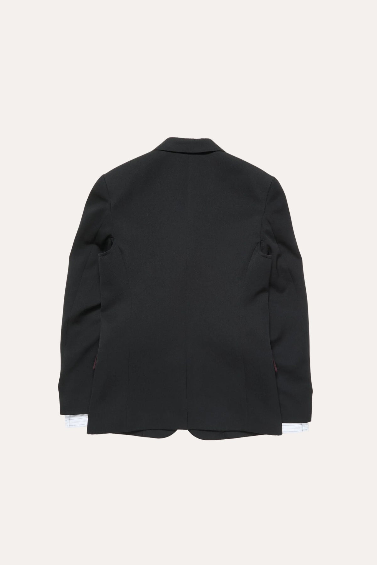 Layered wool suit jacket Navy blue