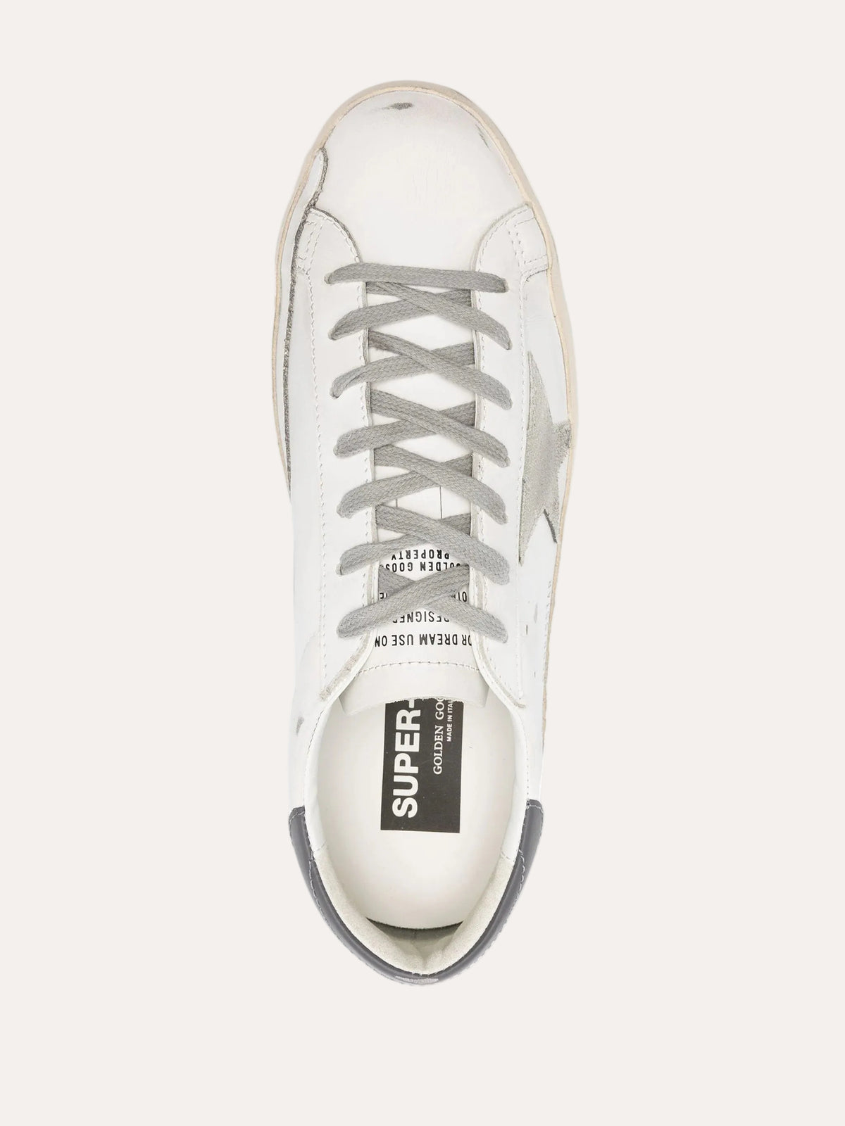 Golden Goose Super-Star White/Ice/Dark Gray - ovenfra