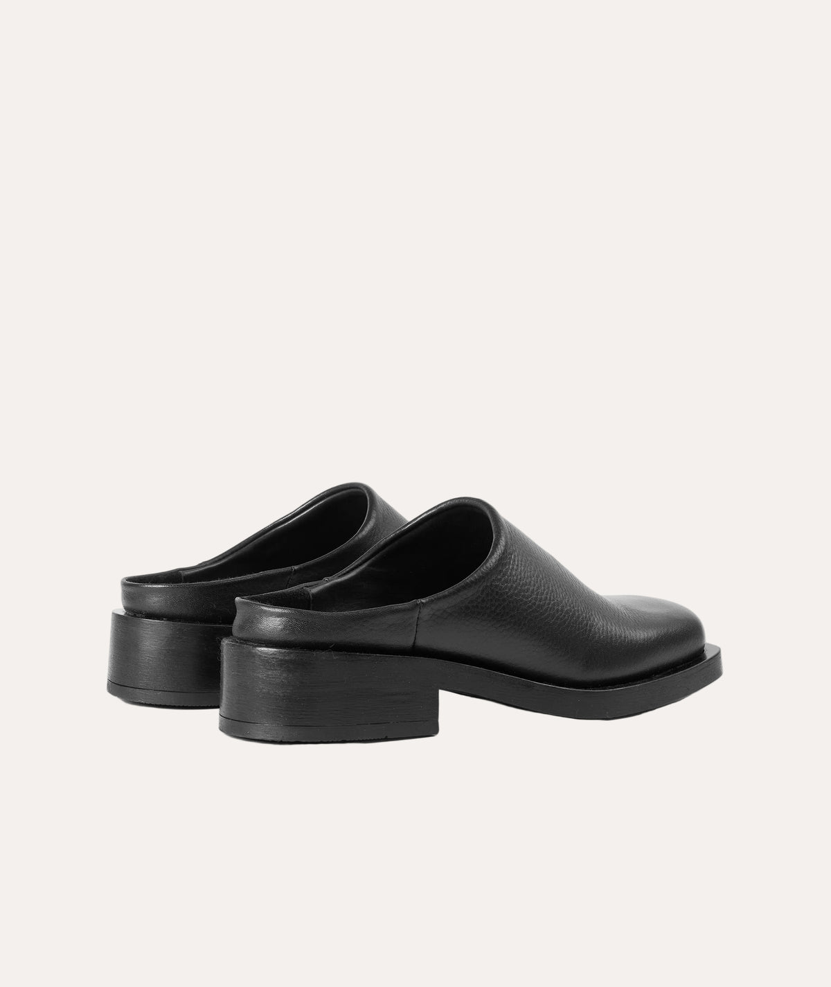 Alex Mule - Black Tumbled Leather