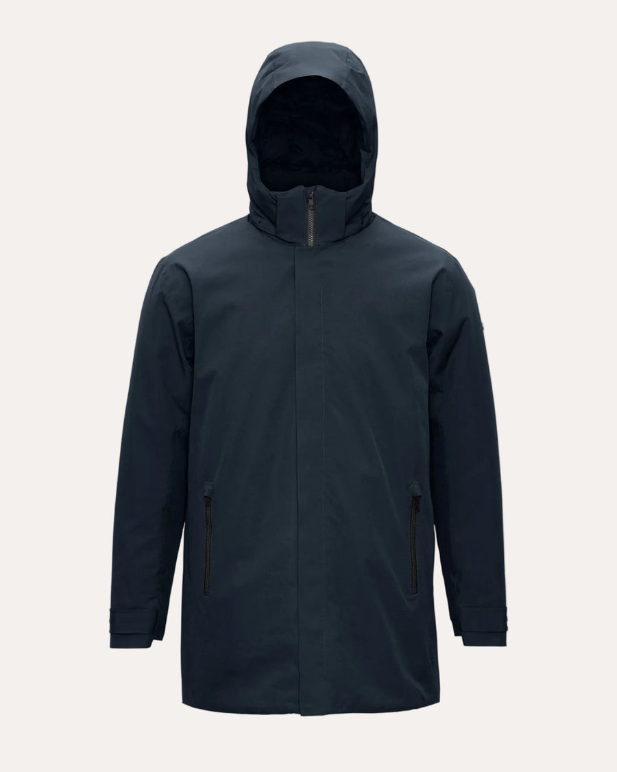 Ambit II Midnight Blue - packshot forfra med hette