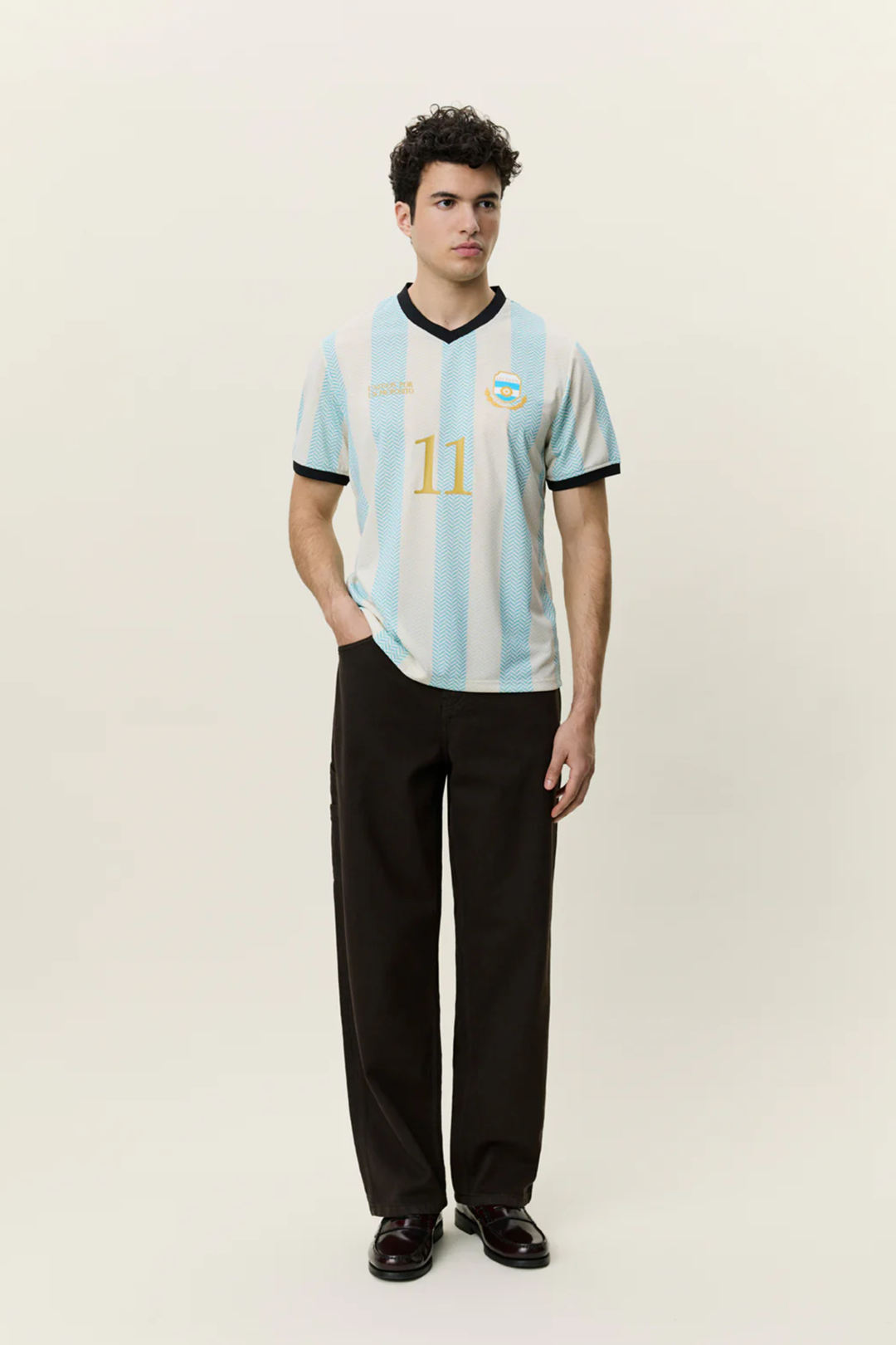 Argentina Football Jersey Bachelor Button Blue