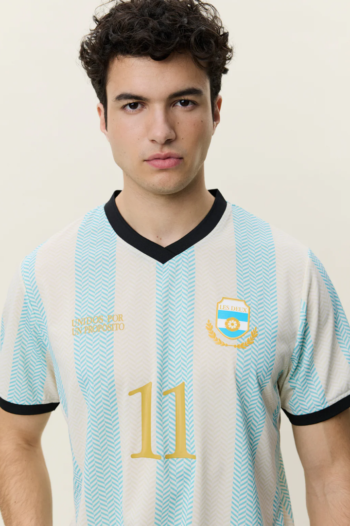 Argentina Football Jersey Bachelor Button Blue