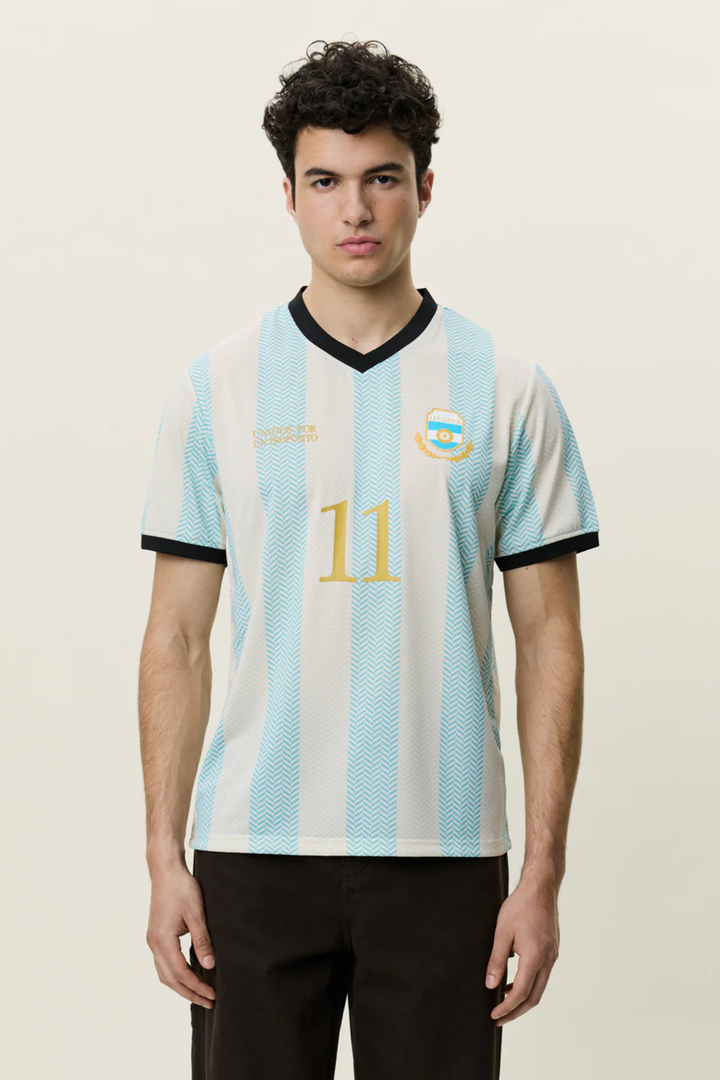 Argentina Football Jersey Bachelor Button Blue