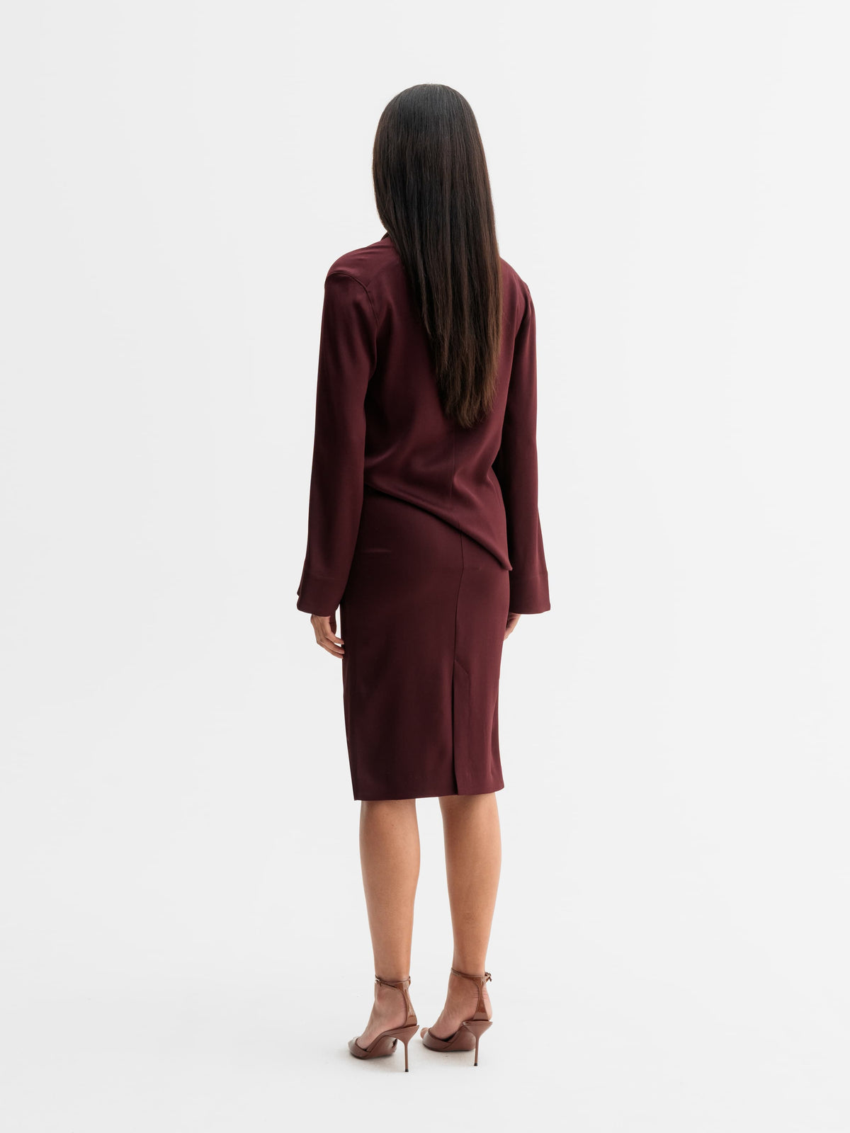 Ari Blouse Burgundy - Ahlvar Gallery