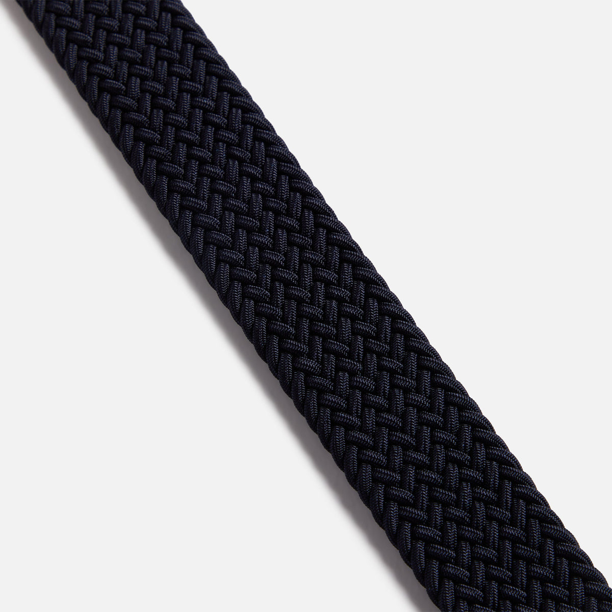 Classic Elastic Woven Belt Navy 3,5 cm – detalj