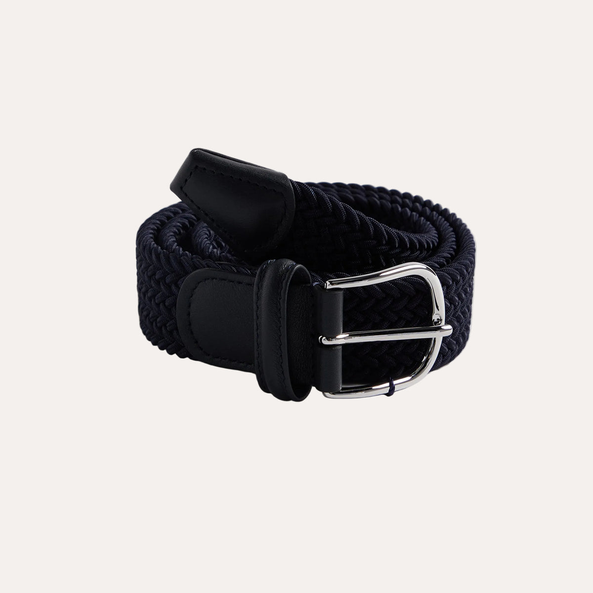 Classic Elastic Woven Belt Navy 3,5 cm