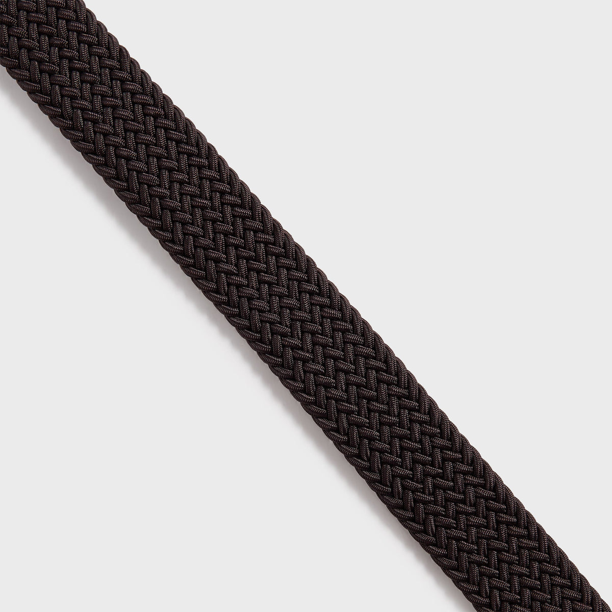 Classic Elastic Woven Belt Brown 3,5 cm – detalj