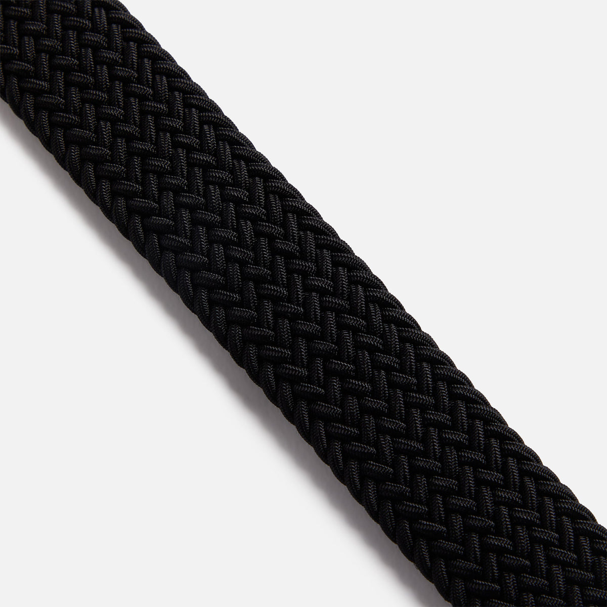 Classic Elastic Woven Belt Black 3,5 cm – detalj