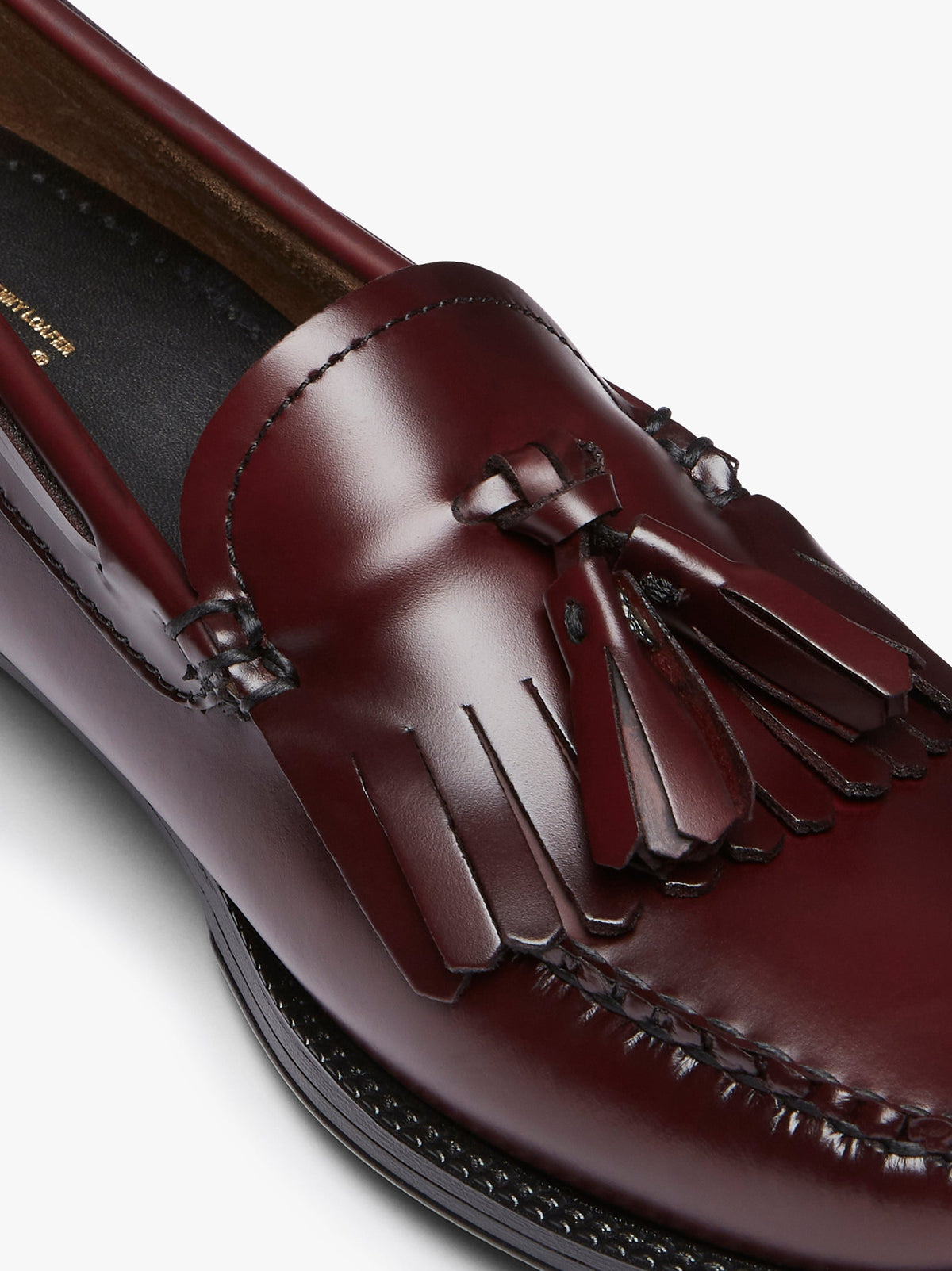GH Bass Weejun Esther Kiltie Loafers Wine - detalj kiltie-tassel
