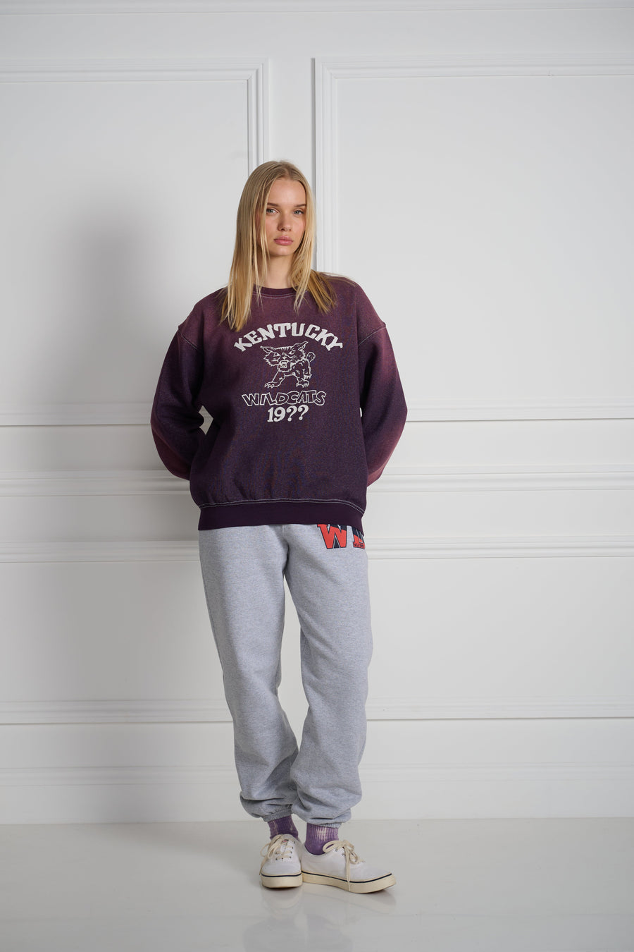 Kentucky Set In Crewneck Sunfaded Purple