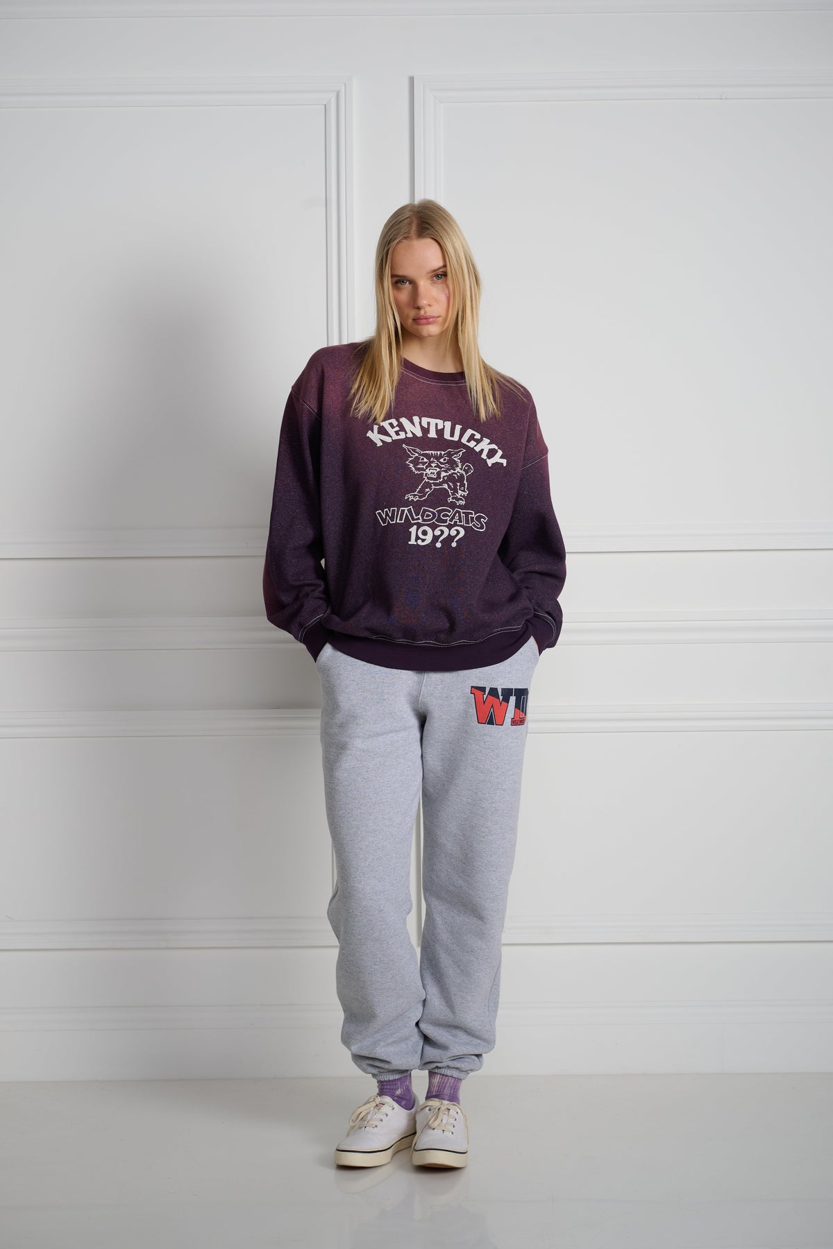 Kentucky Set In Crewneck Sunfaded Purple