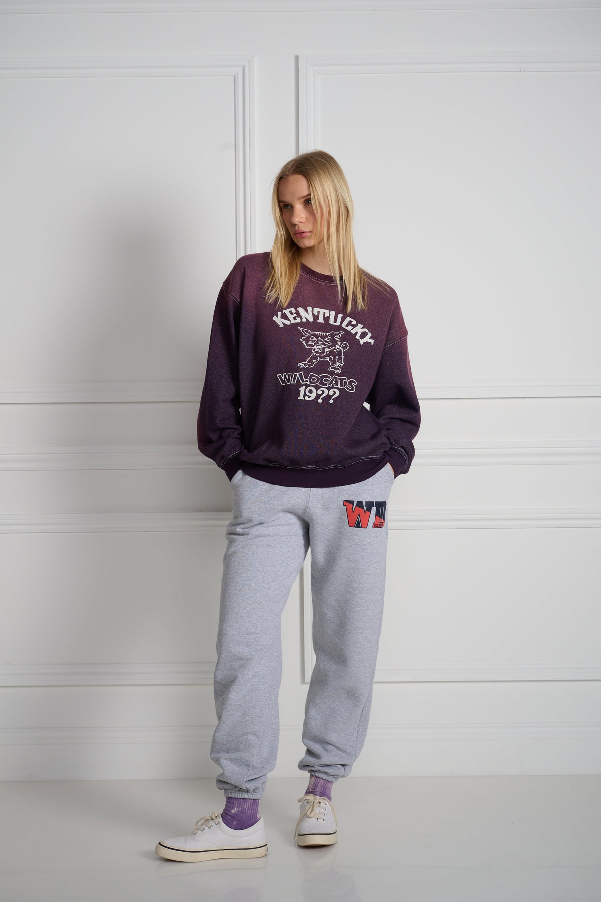 Kentucky Set In Crewneck Sunfaded Purple