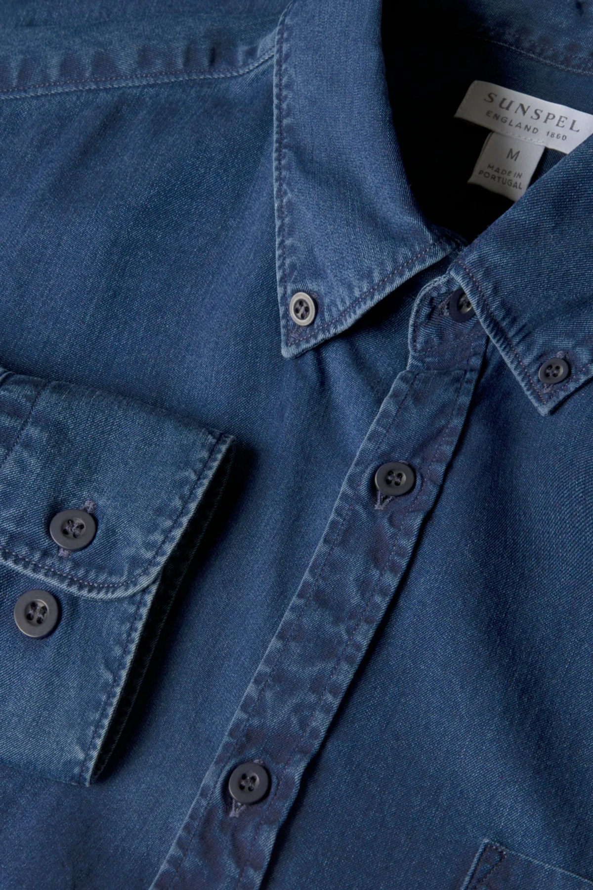 Button Down Twill Shirt Indigo