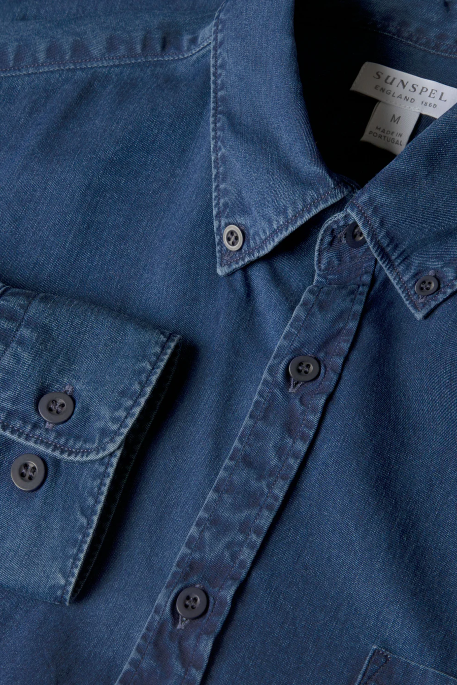 Button Down Twill Shirt Indigo