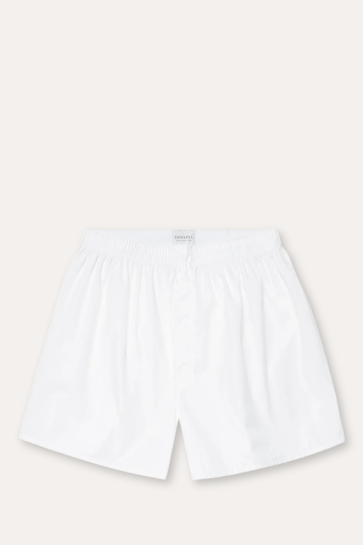 Classic Woven Cotton Boxer Shorts White