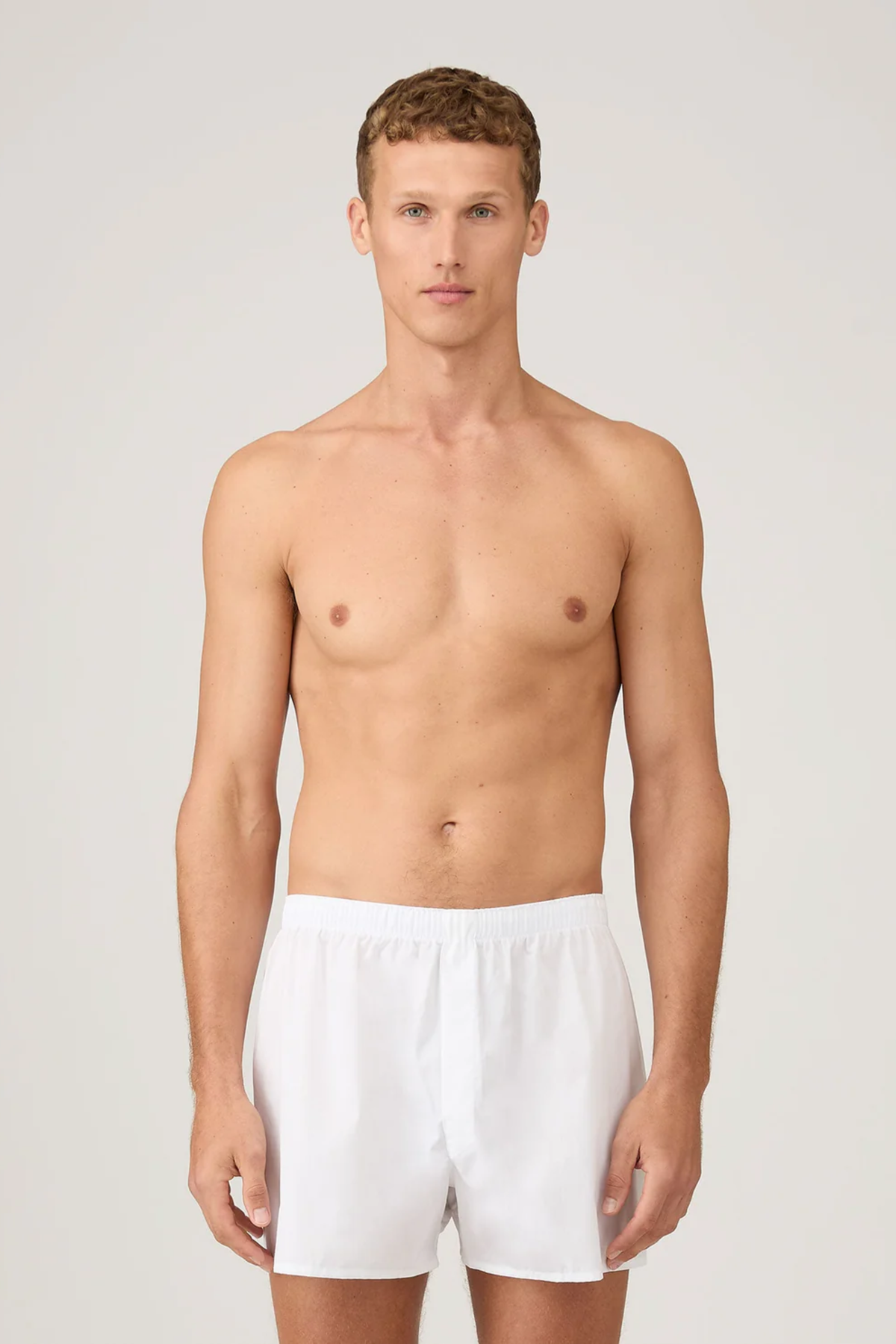 Classic Woven Cotton Boxer Shorts White