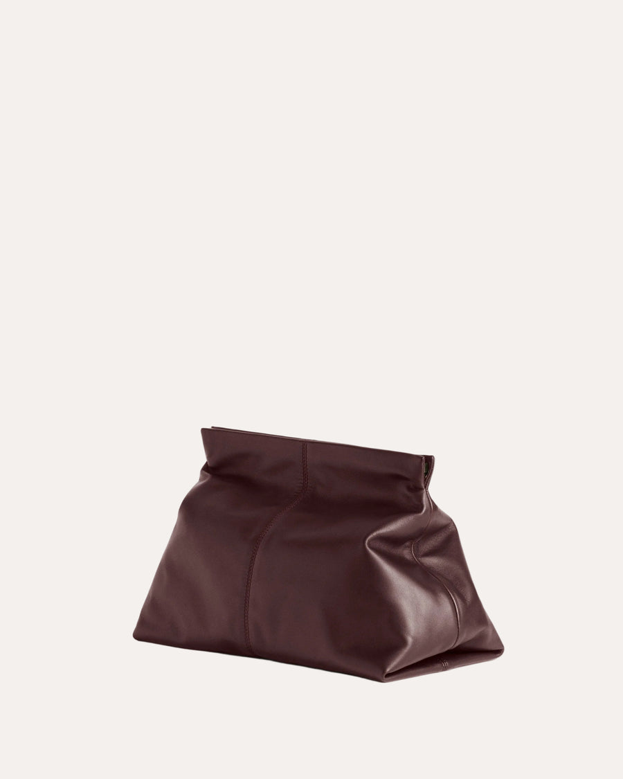 Clay Clutch Burgundy - packshot vinklet