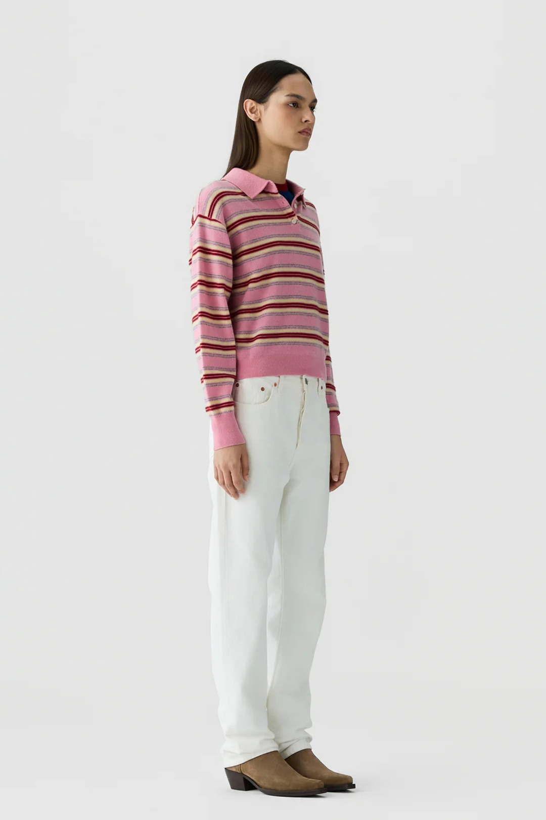 Collegiate Stripe Polo- Sprinkle Kombo