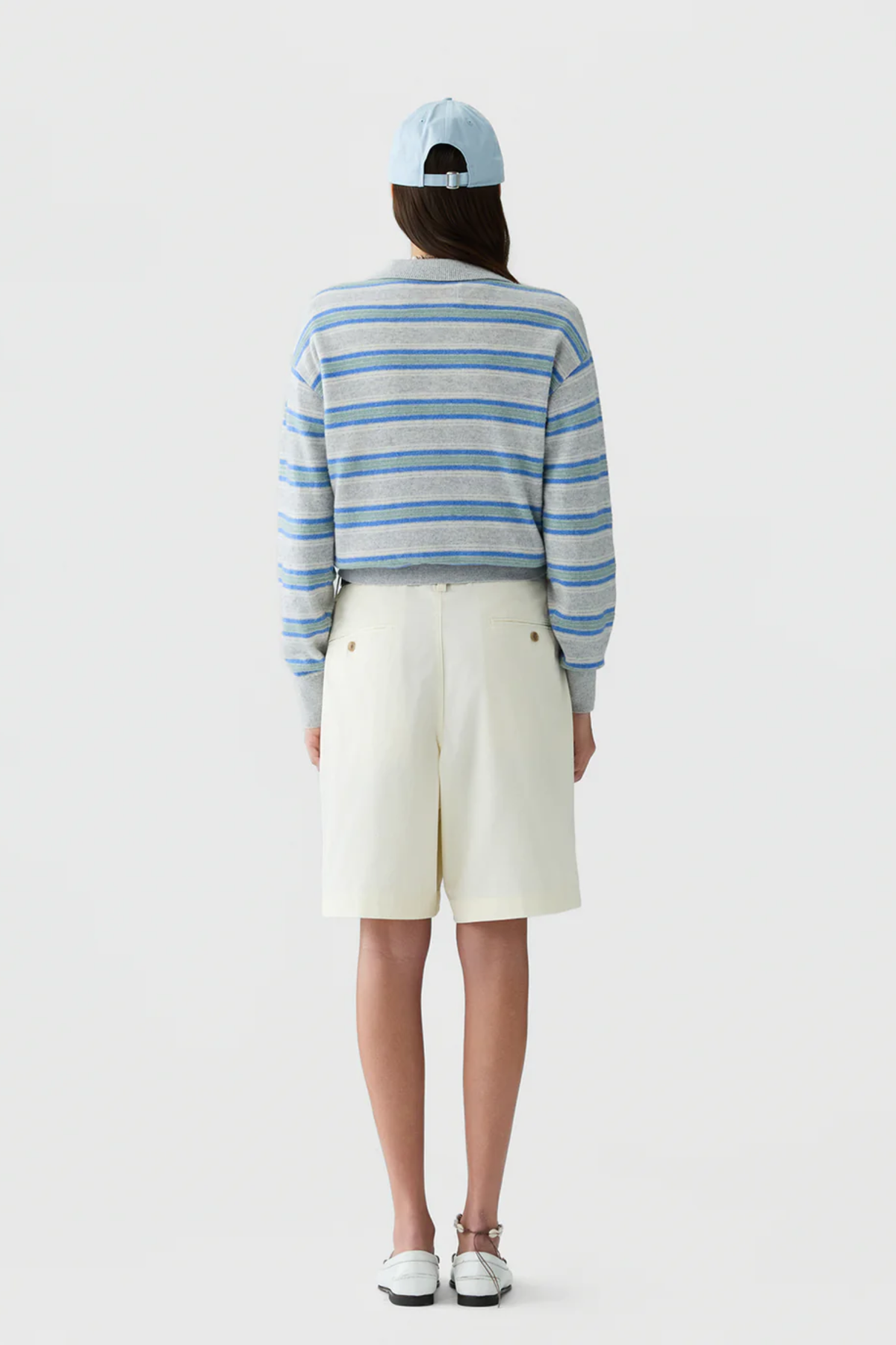 Collegiate Stripe Polo- Stone Combo