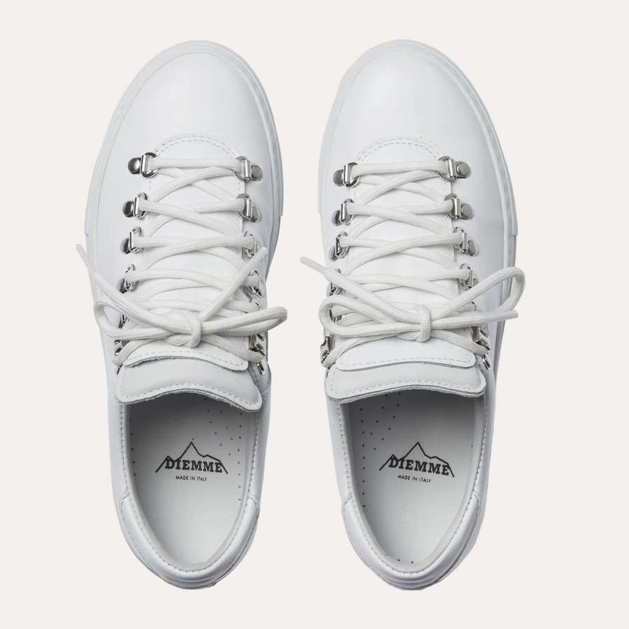 Women's Marostica Low Platform White Nappa - Diemme