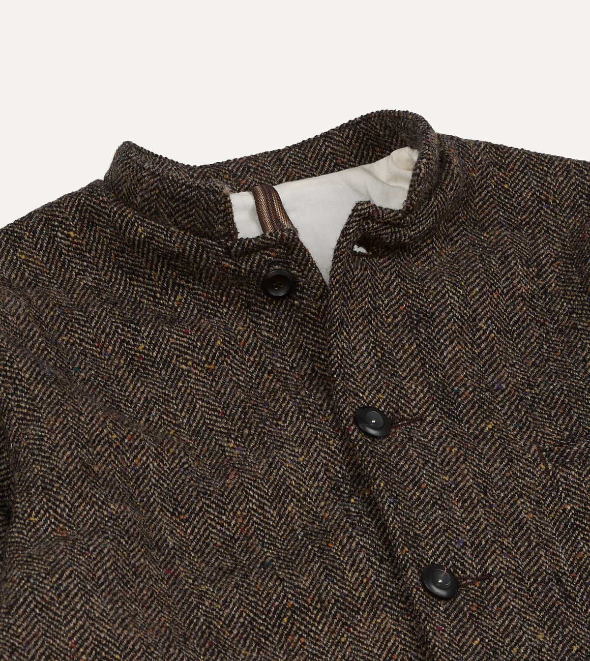 Herringbone Tweed Woodward Jacket Brown