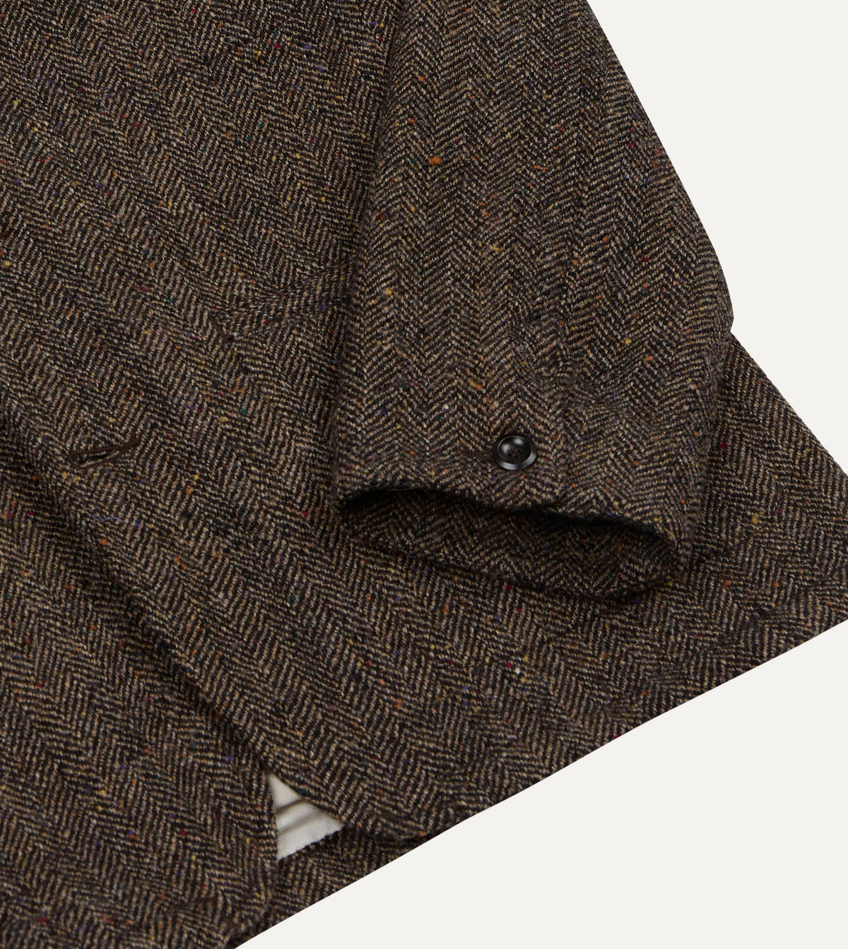 Herringbone Tweed Woodward Jacket Brown