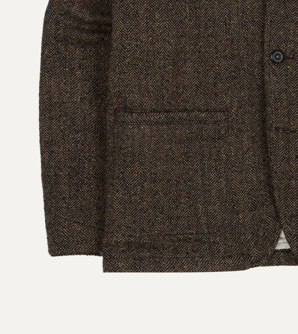 Herringbone Tweed Woodward Jacket Brown