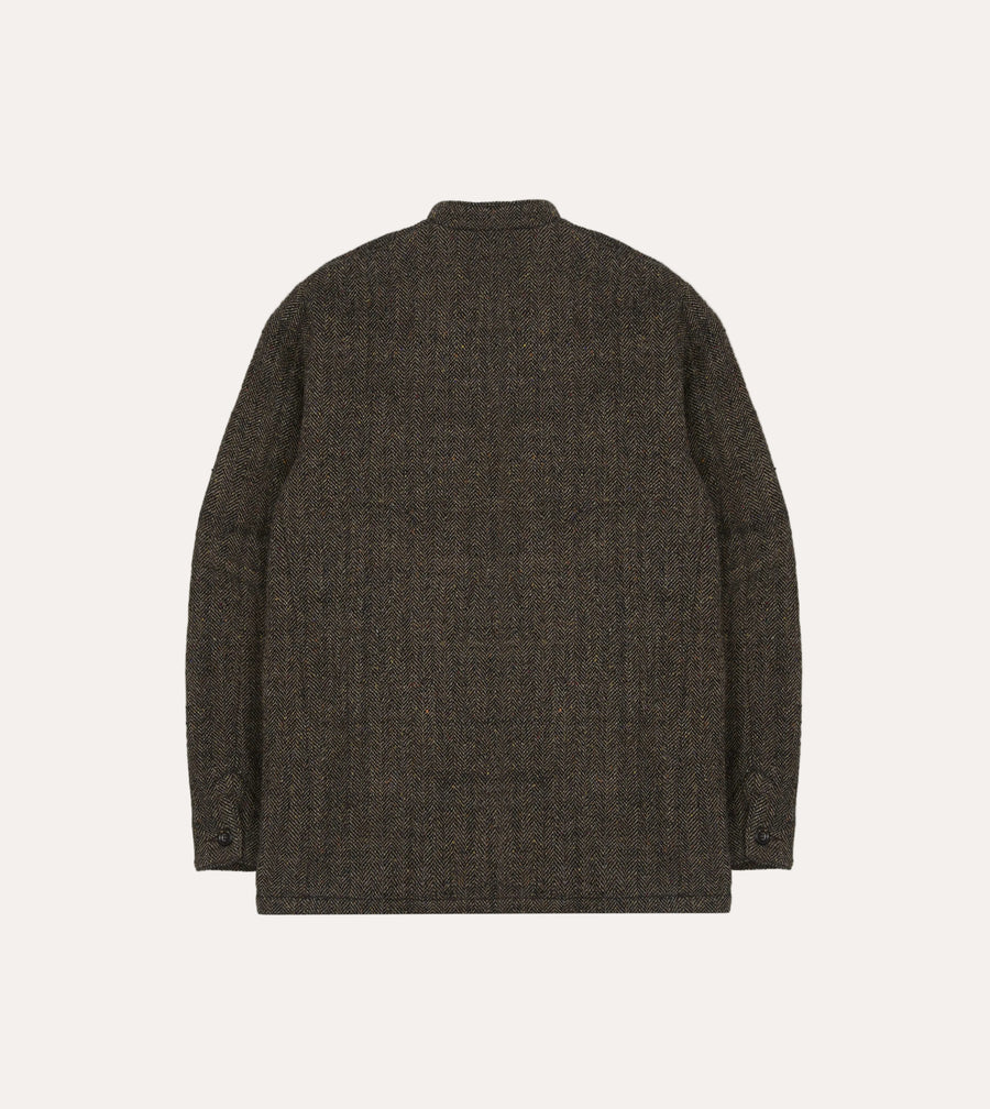 Herringbone Tweed Woodward Jacket Brown