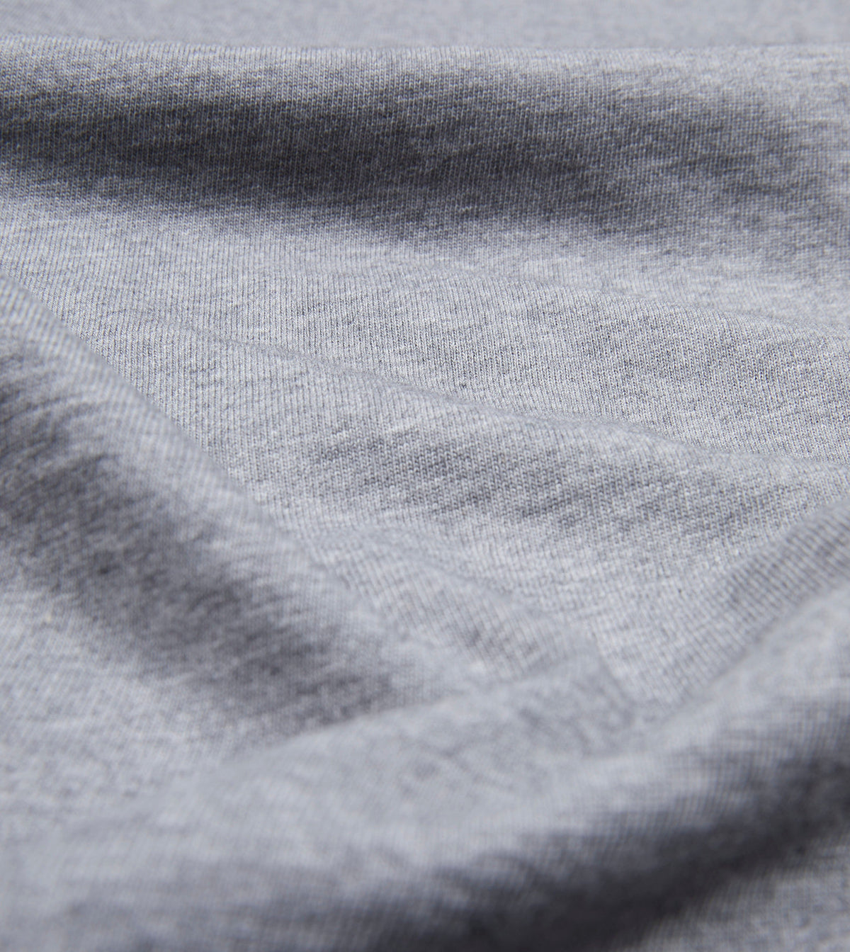 Cotton Crew Neck Hiking T-Shirt Grey – nærbilde av stoffet
