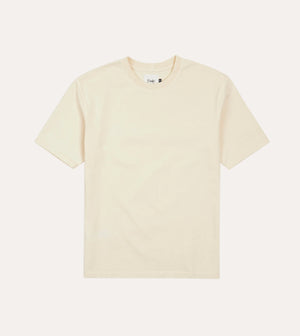 Cotton Crew Neck Hiking T-Shirt Antique White
