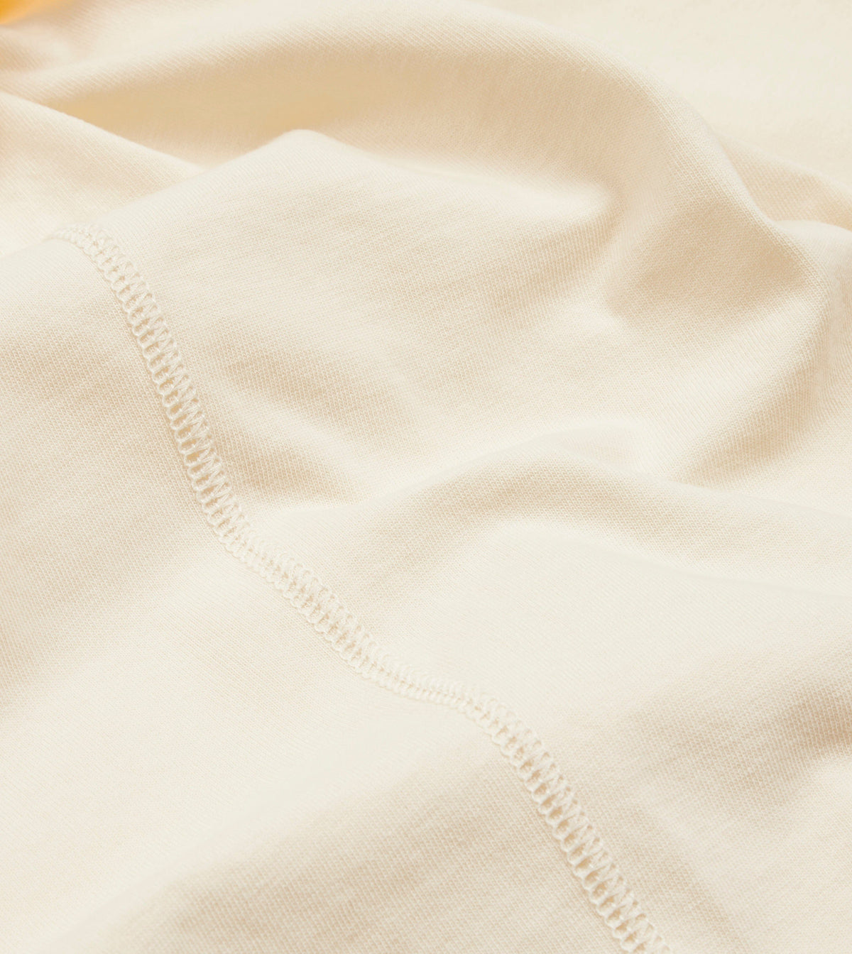 Cotton Crew Neck Hiking T-Shirt Antique White – detalj