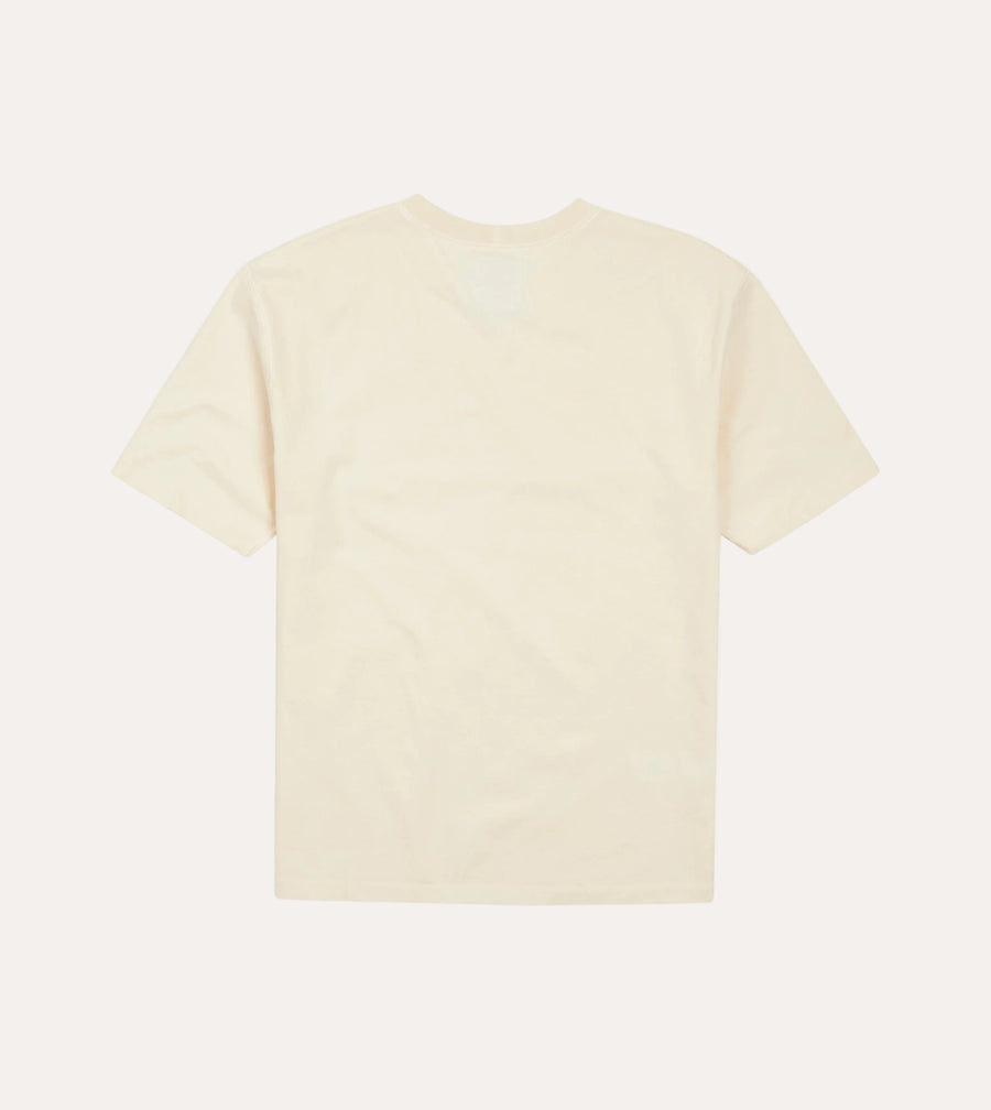 Cotton Crew Neck Hiking T-Shirt Antique White – rygg packshot