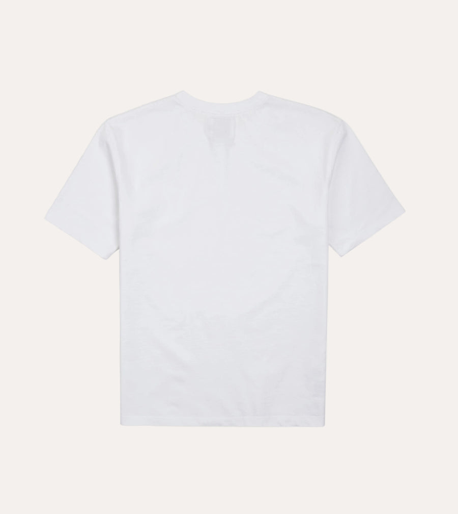 Cotton Crew Neck Hiking T-Shirt White – rygg packshot
