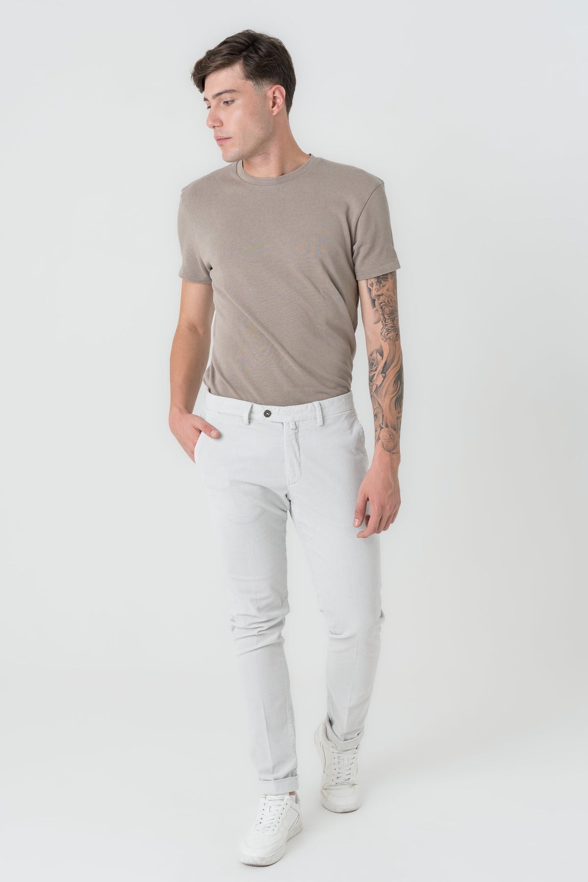Pantalone Corduroy Ivory – B Settecento