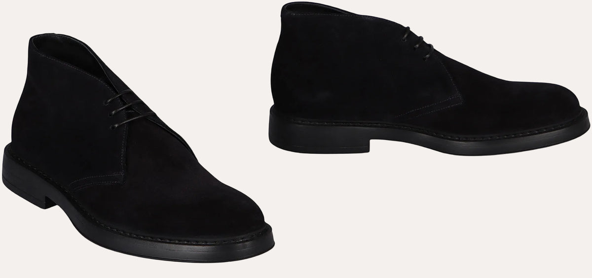 Doucal's Suede Chukka Boots Navy