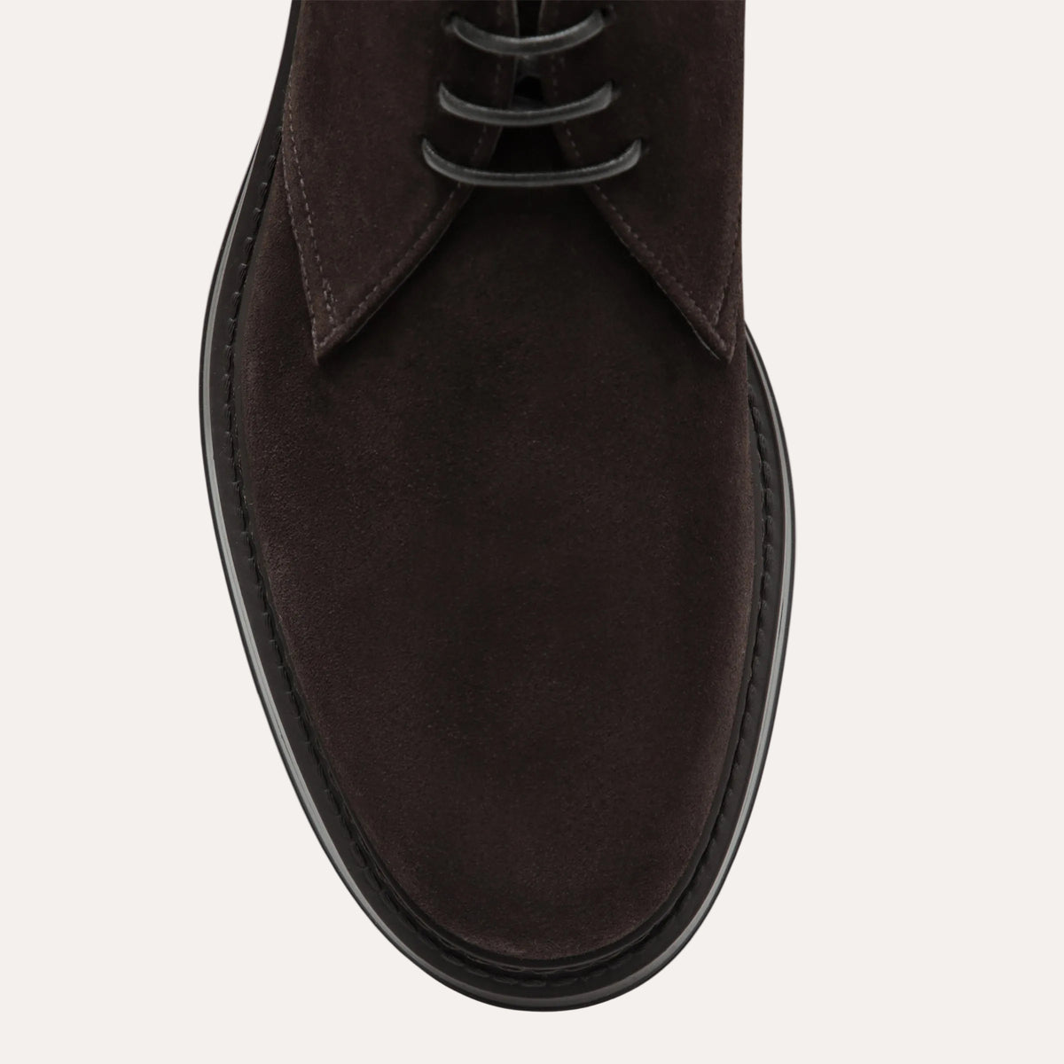 Doucal's Suede Chukka Boots Dark Brown - detalje tå