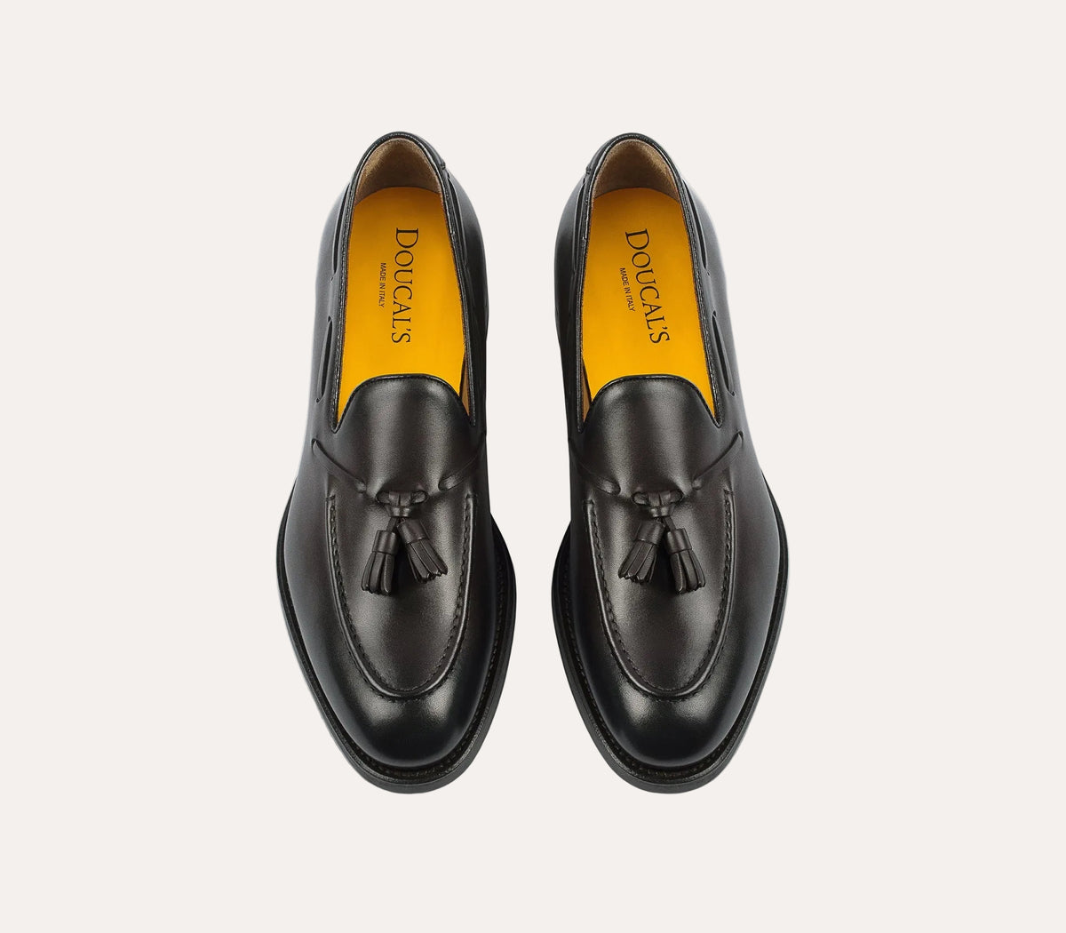 Doucal's Tassel Loafer Dark Brown Leather - ovenfra