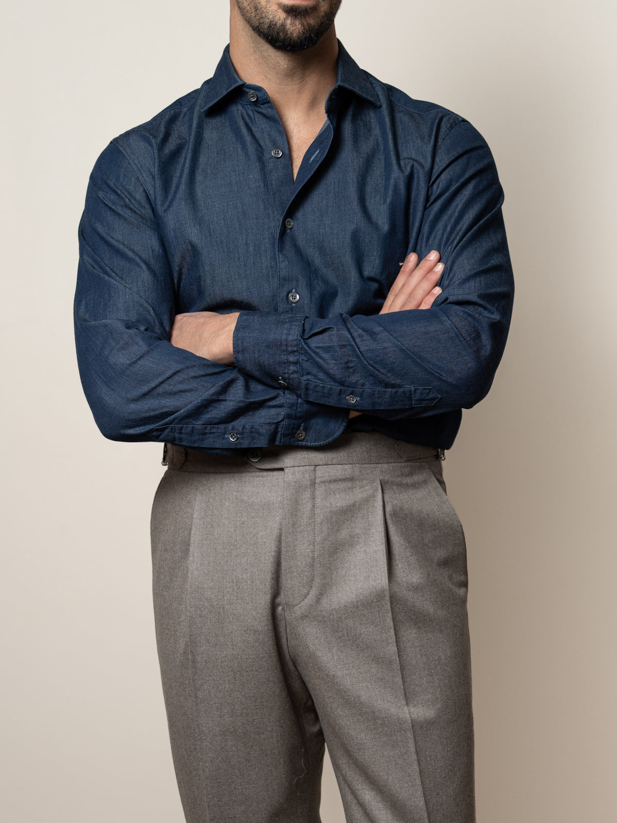 Denim Shirt Dark Blue