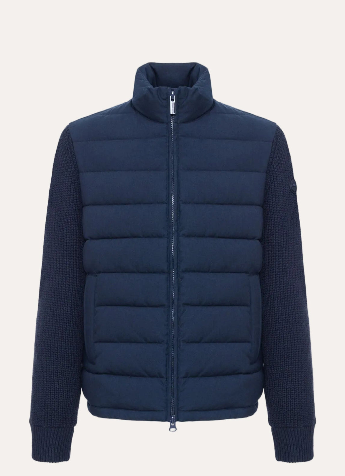 Padded Hybrid Jacket Blue Navy - front