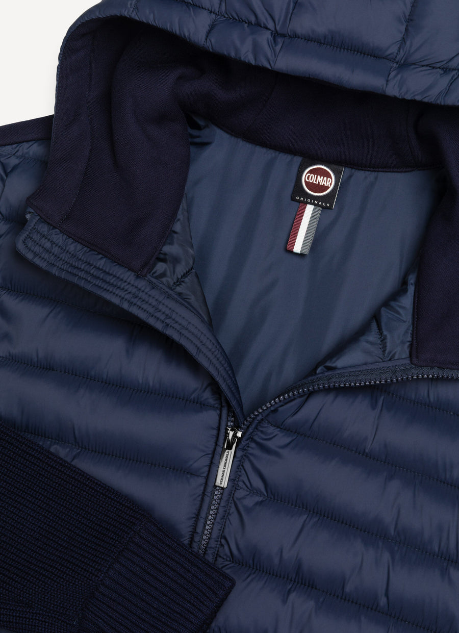 Colmar Hybrid Hooded Jacket Navy Blue - detaljbilde