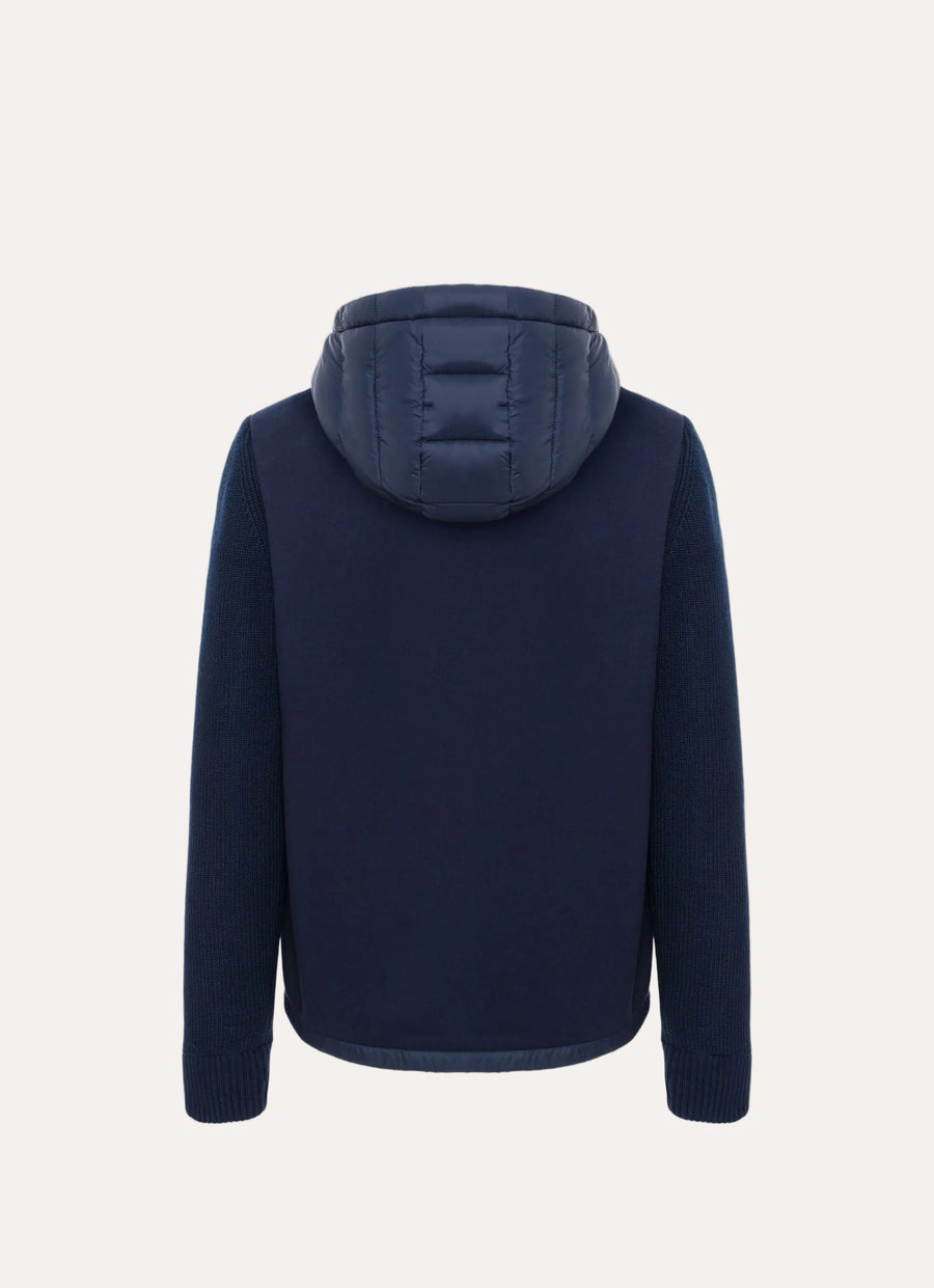 Colmar Hybrid Hooded Jacket Navy Blue - packshot bakside