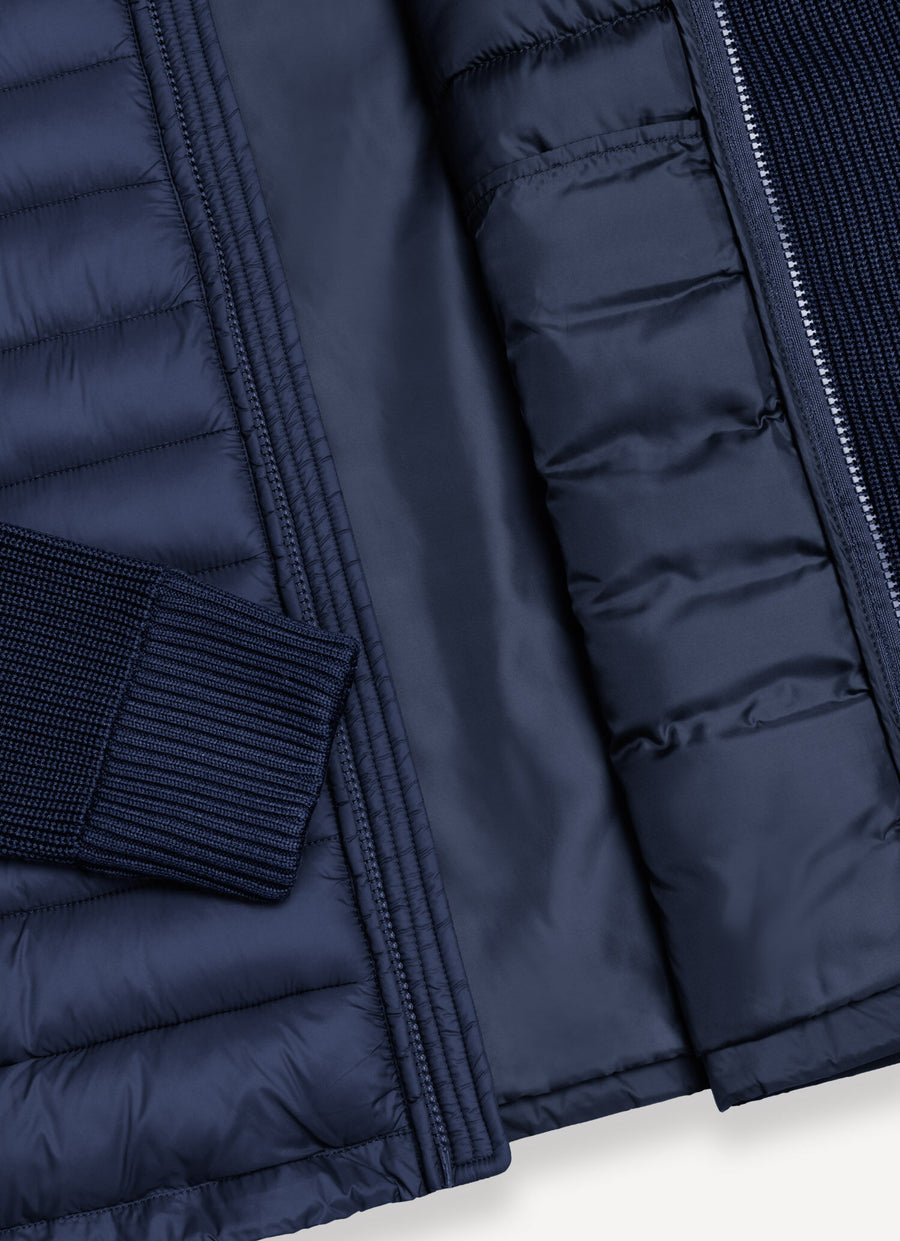 Hybrid Quilted Jacket Navy Blue - detalj