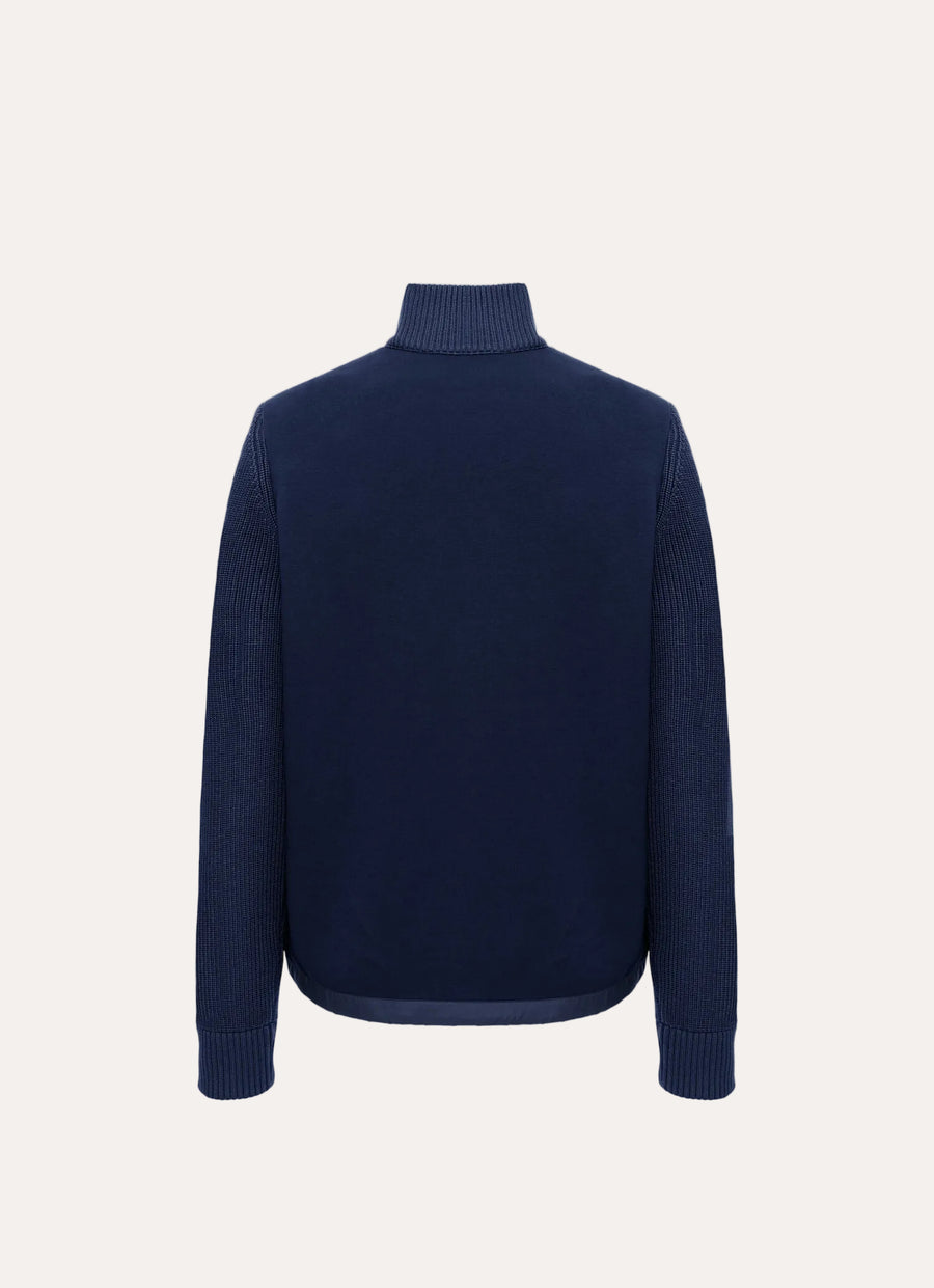 Hybrid Quilted Jacket Navy Blue - bakside