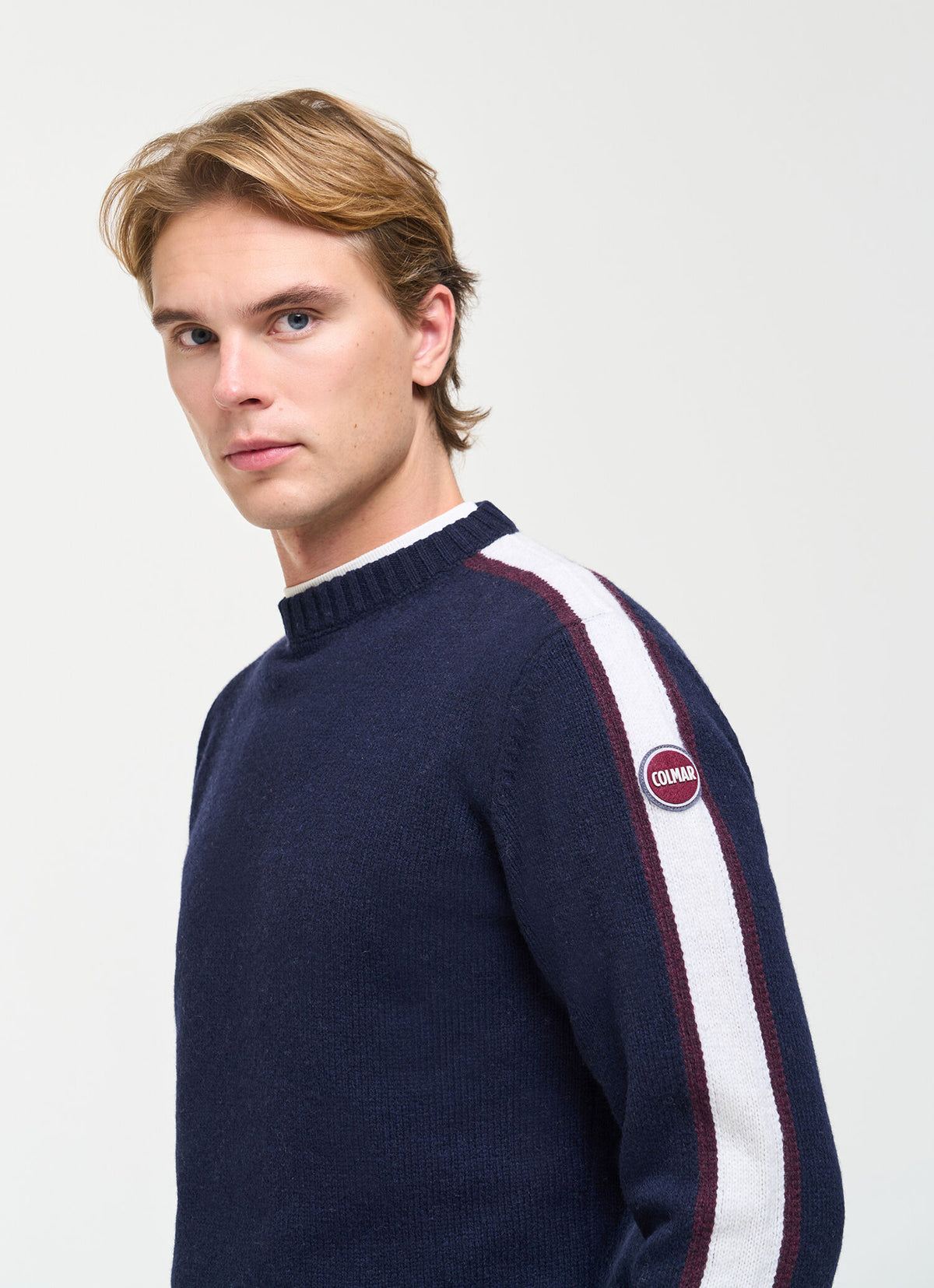 Colmar Heritage Crew Neck Pullover Navy Blue - modellbilde