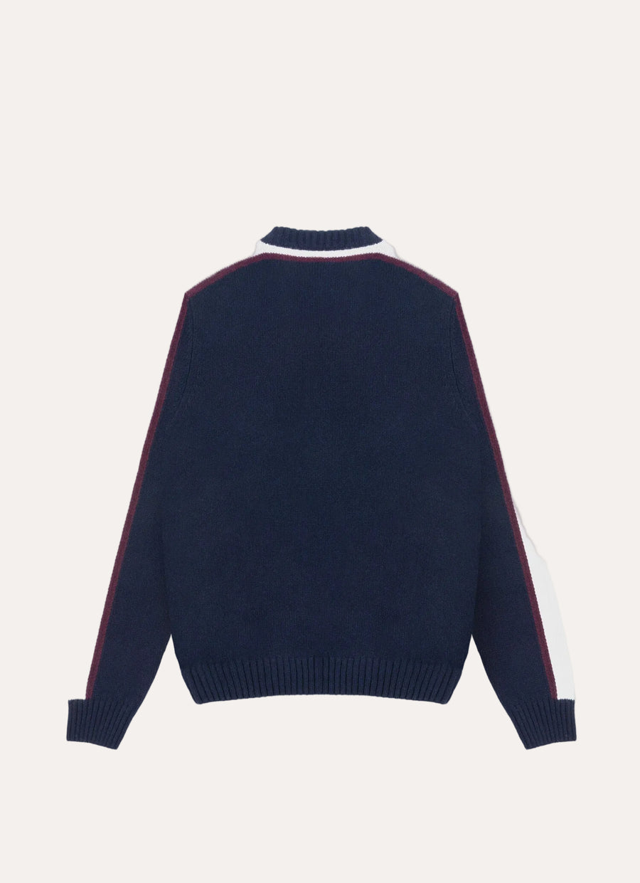 Colmar Heritage Crew Neck Pullover Navy Blue - packshot rygg