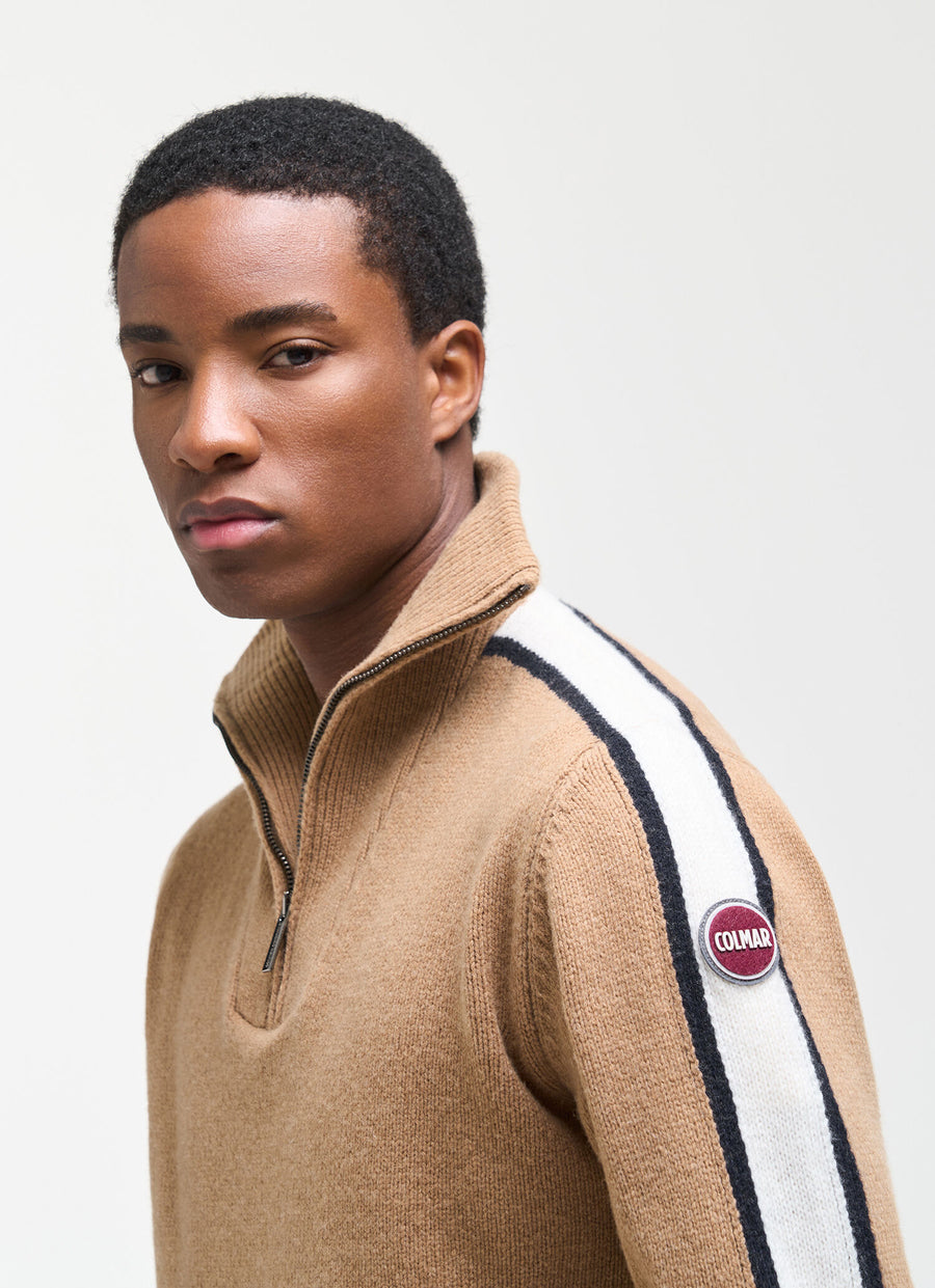 Colmar Heritage Half-Zip Pullover Marrakech Beige - modellbilde